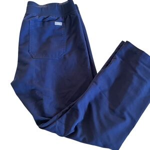 Figs Livingston pants scrubs T21003P petite L Navy